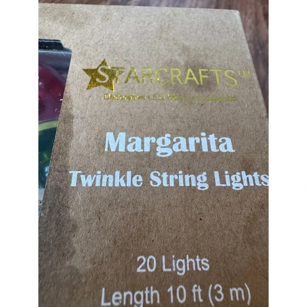 StarCrafts Margarita Twinkle String Lights LED 10‎ Ft New In Box